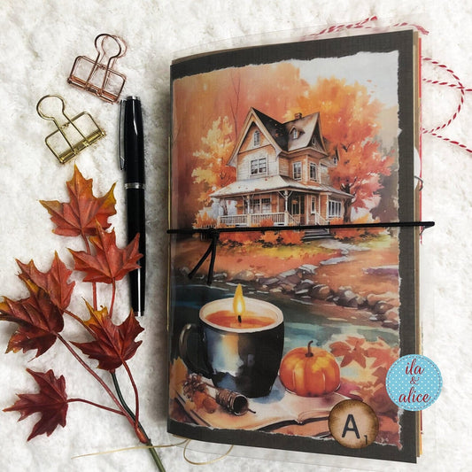 Autumn Themed Junk Journal w Fall Trees Journal ila & alice 