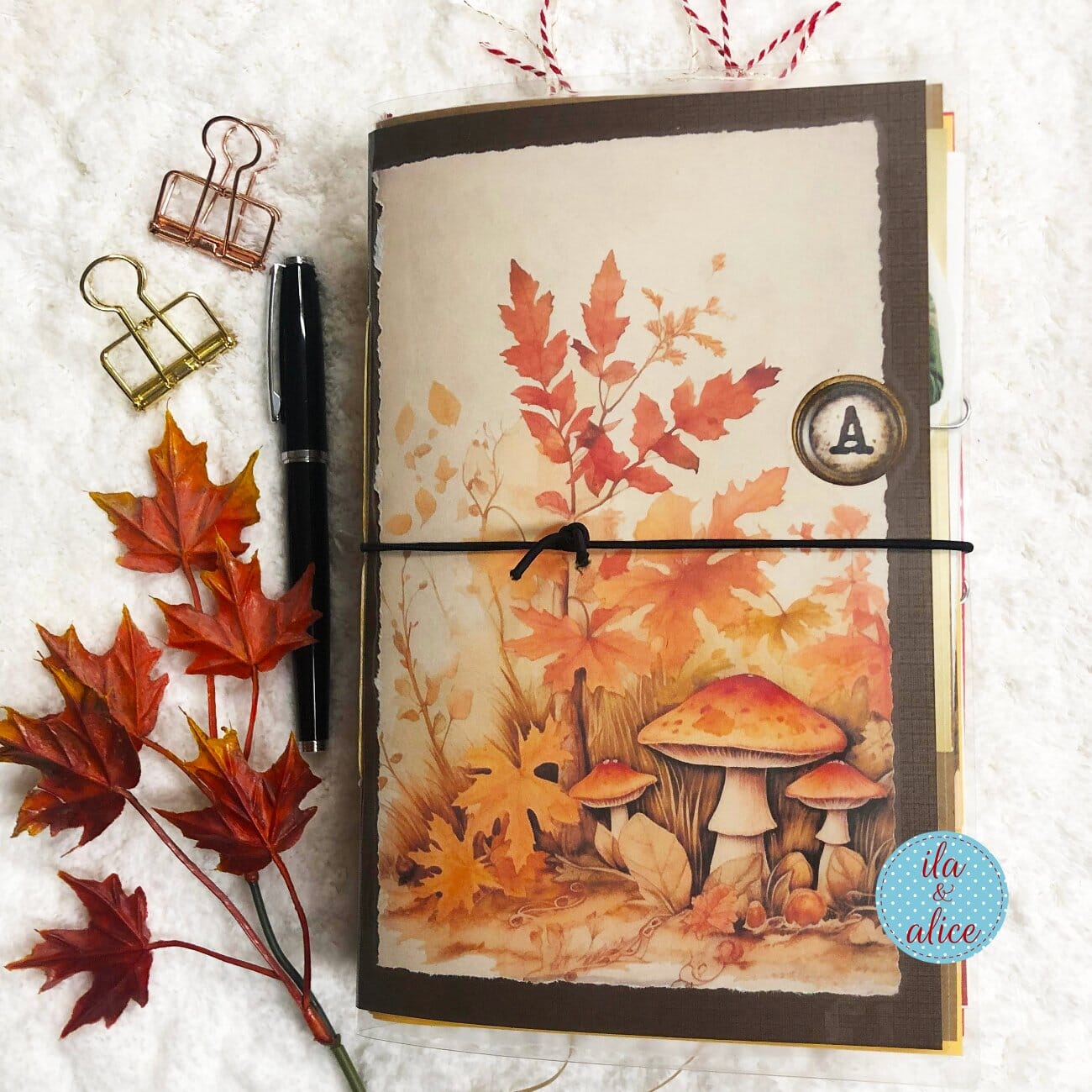 Autumn Themed Junk Journal w Mushrooms Journal ila & alice 