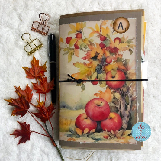 Autumn Themed Junk Journal w Apples Journal ila & alice 