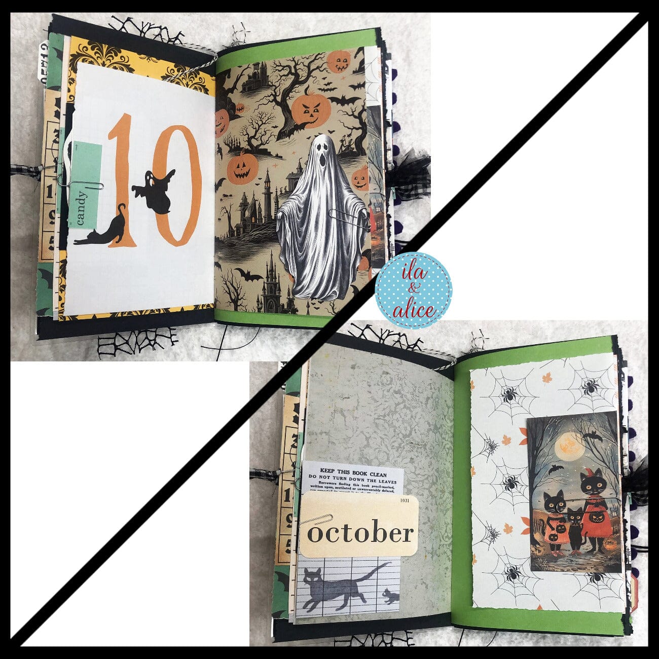 Ghosts in Spooky Town Halloween Junk Journal #4 Journal ila & alice 