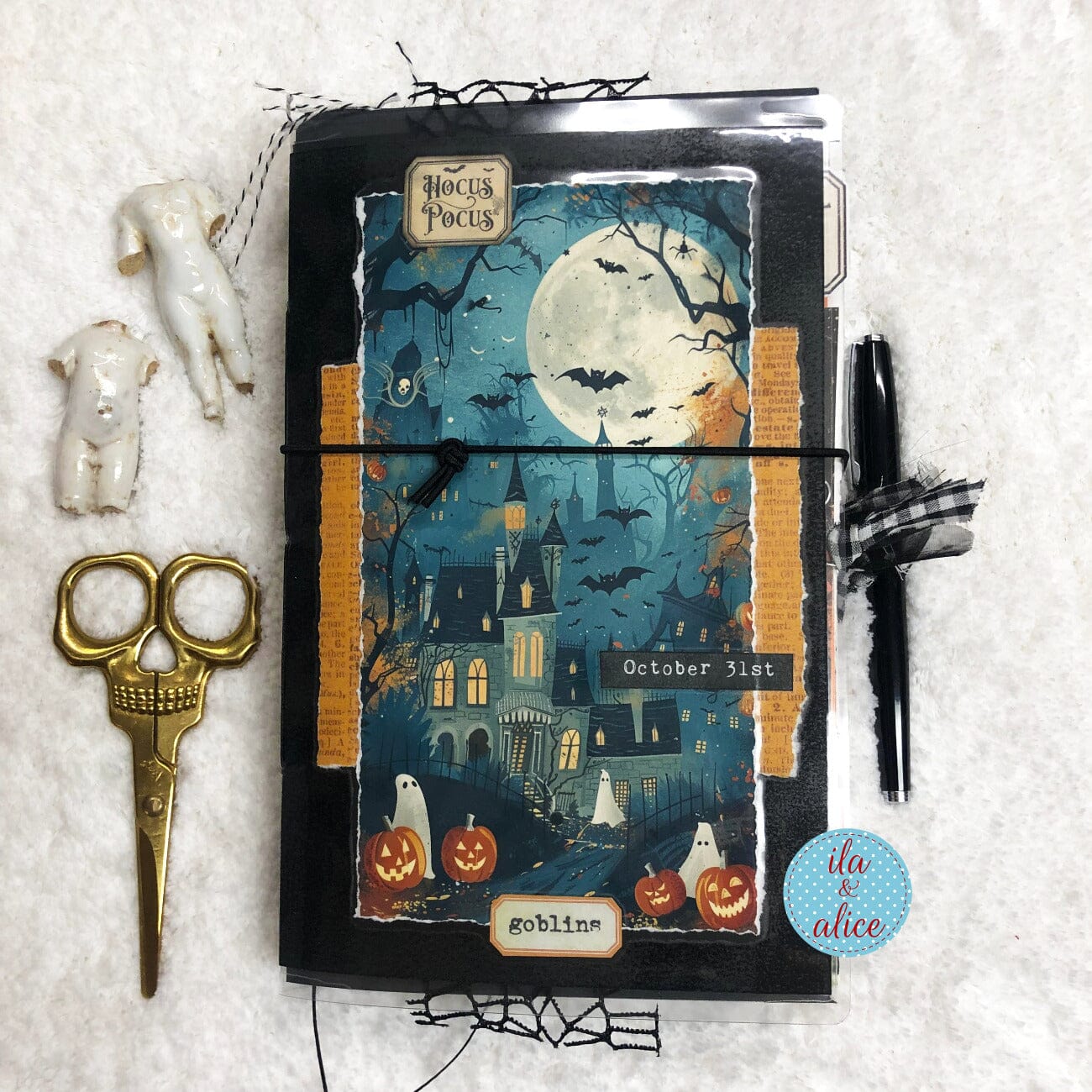 Ghosts in Spooky Town Halloween Junk Journal #1 Journal ila & alice 