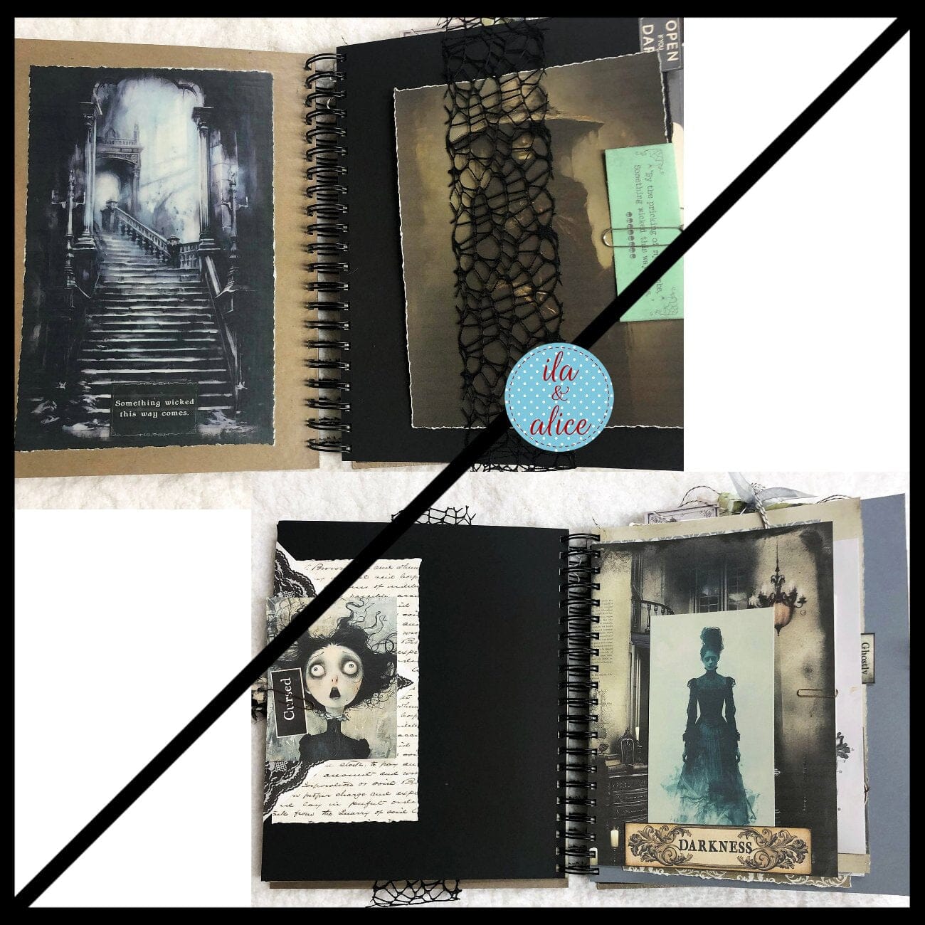 HUGE Dark Creepy Witchy Halloween Journal Journal ila & alice 