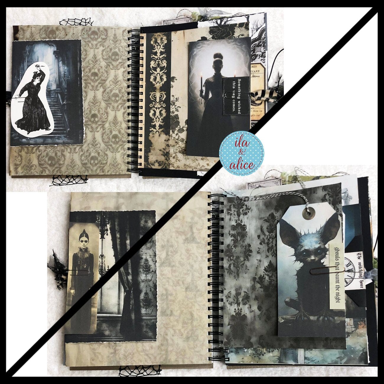 HUGE Dark Creepy Witchy Halloween Journal Journal ila & alice 