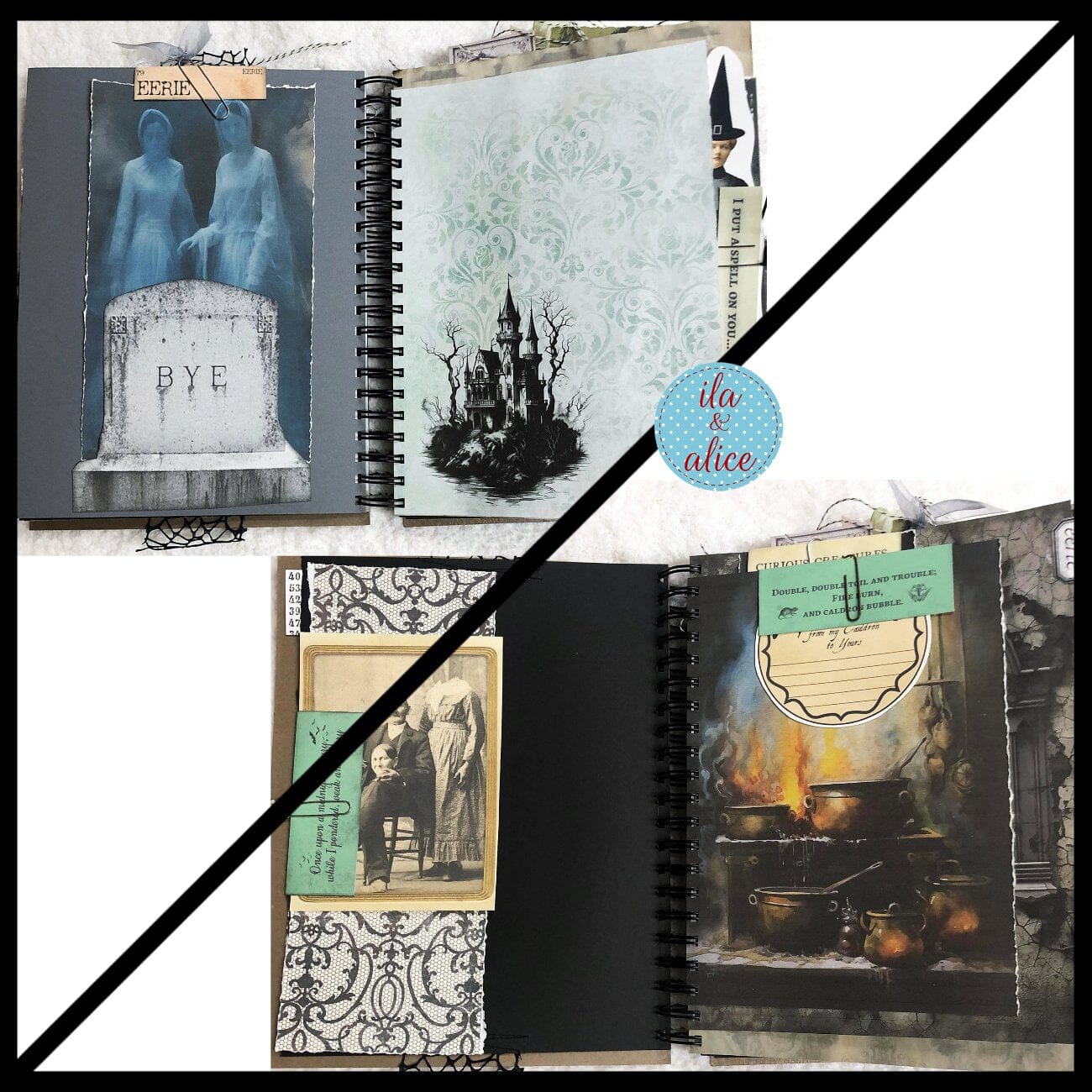 HUGE Dark Creepy Witchy Halloween Journal Journal ila & alice 