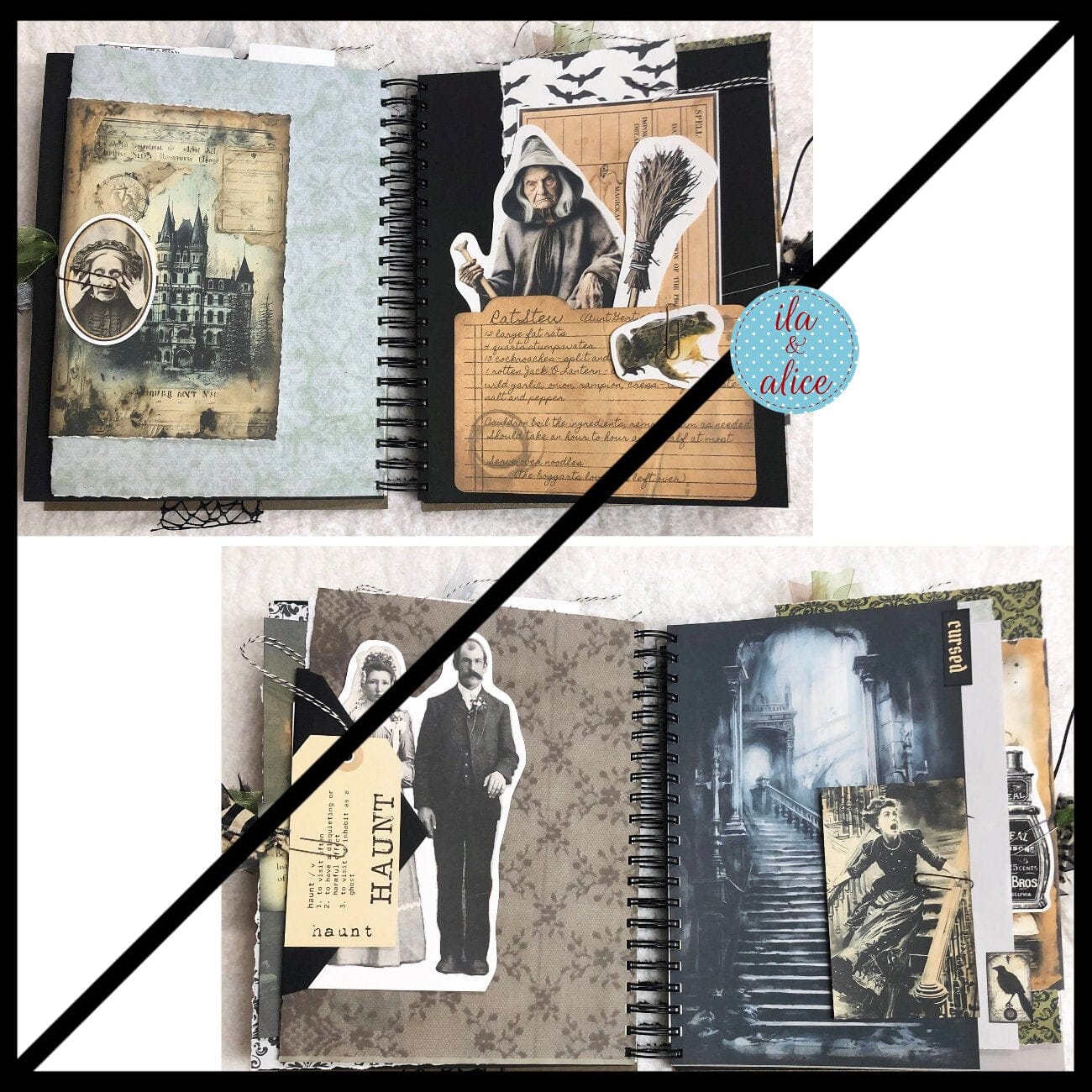 HUGE Dark Creepy Witchy Halloween Journal Journal ila & alice 