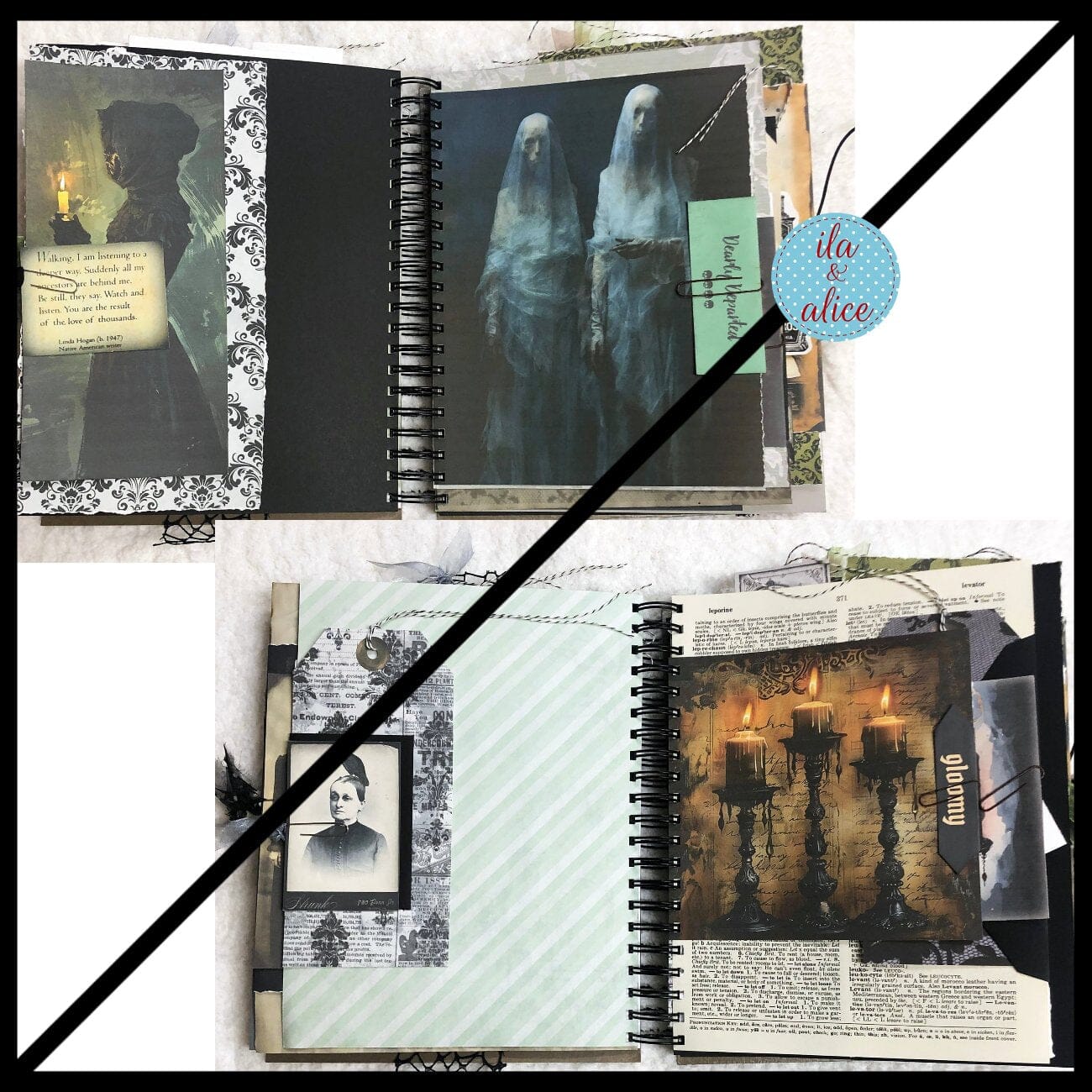 HUGE Dark Creepy Witchy Halloween Journal Journal ila & alice 