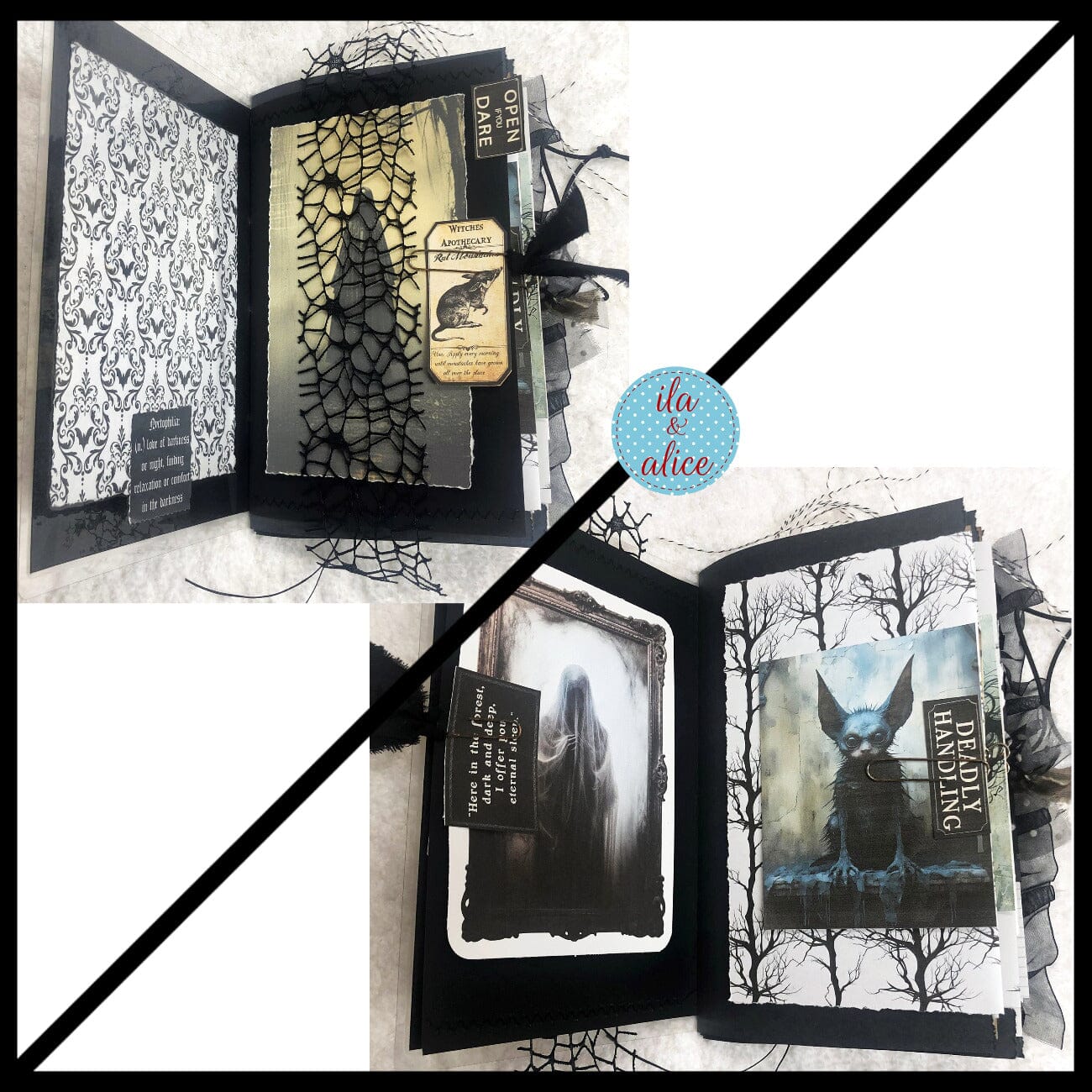 Dark Sinister Night Halloween Junk Journal #3 Journal ila & alice 