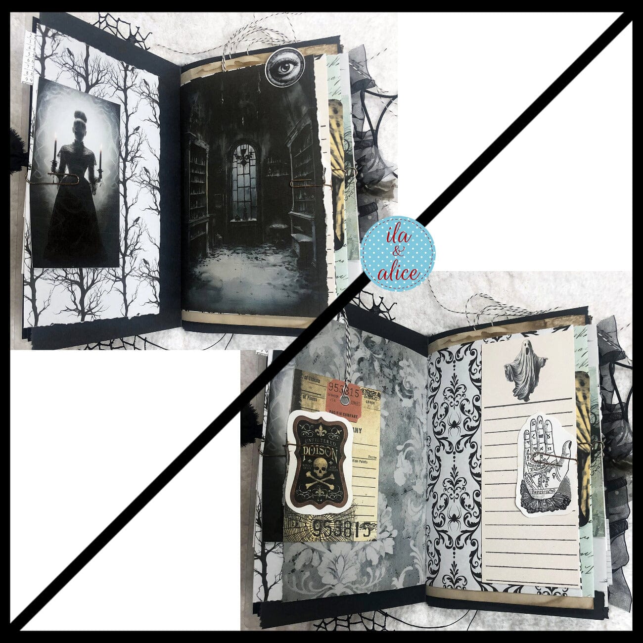 Dark Sinister Night Halloween Junk Journal #3 Journal ila & alice 