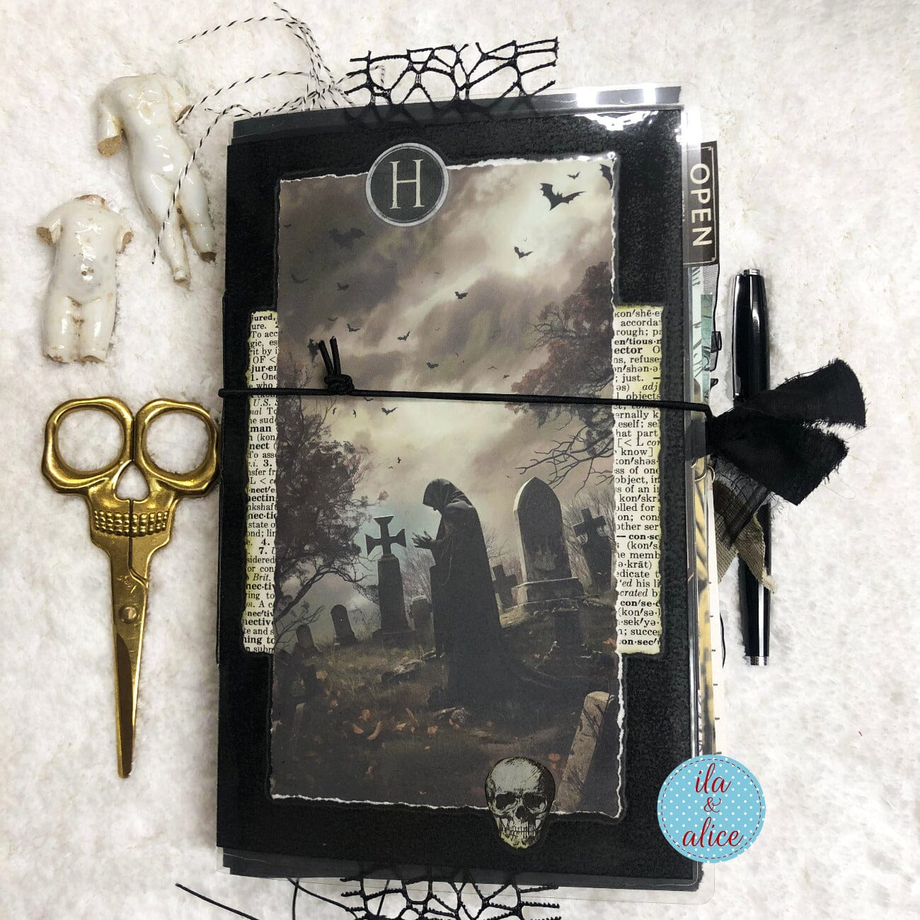 Dark Sinister Night Halloween Junk Journal #1 Journal ila & alice 