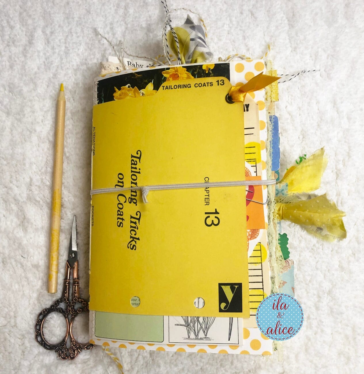 BIG Chunky Yellow Themed Junk Journal (from YouTube) Journal ila & alice 