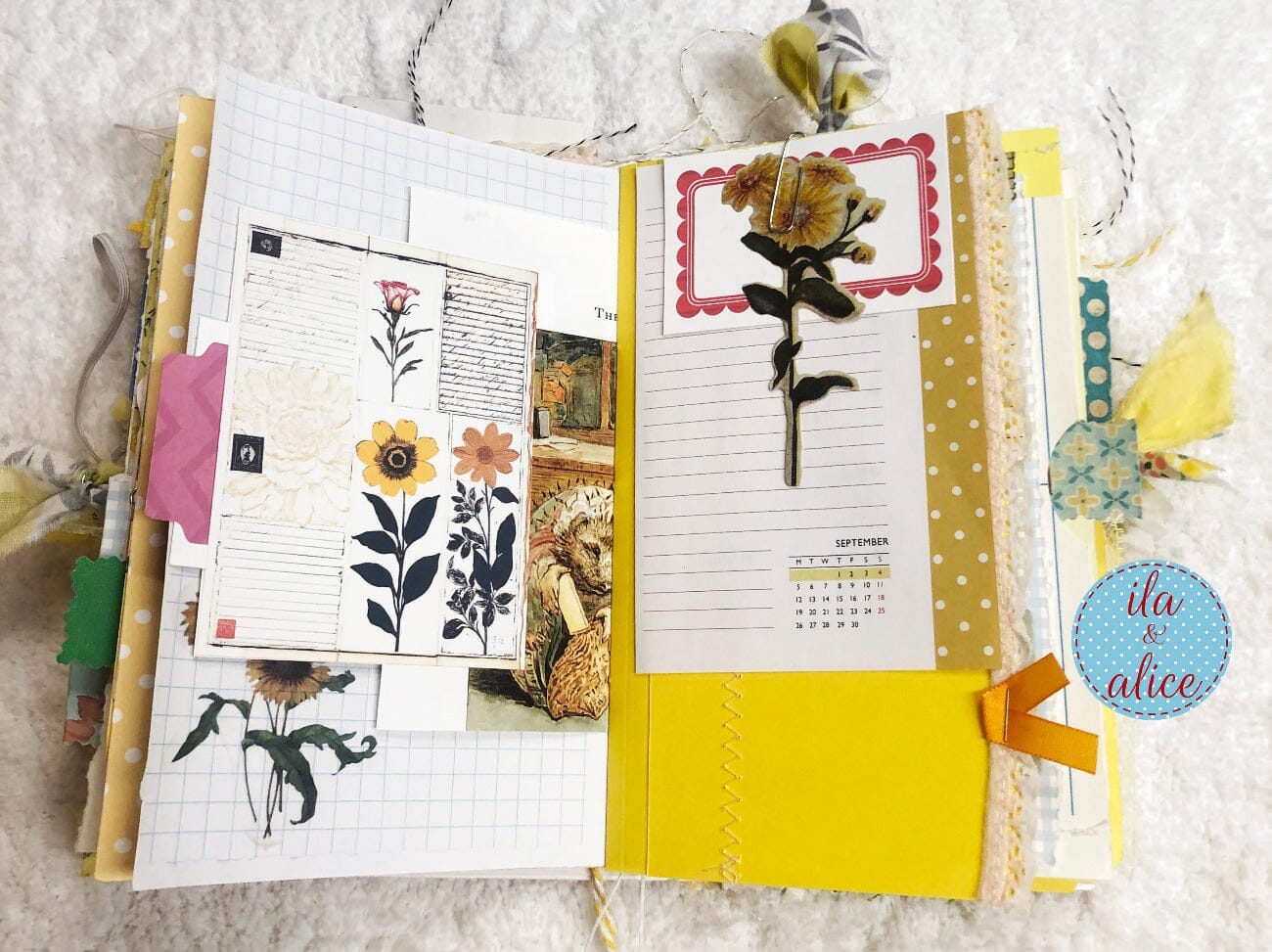 BIG Chunky Yellow Themed Junk Journal (from YouTube) Journal ila & alice 