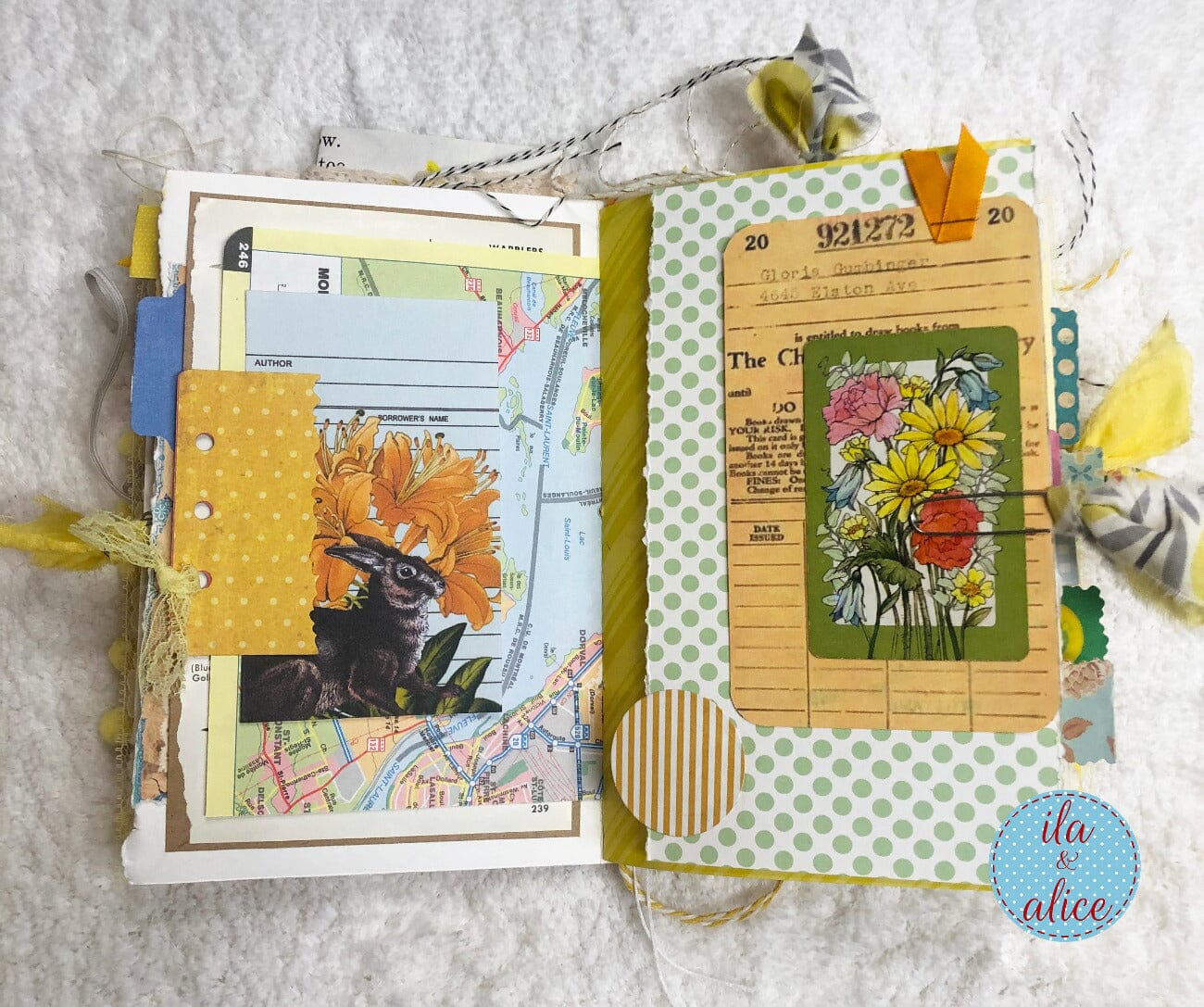 Chunky Yellow Themed Junk Journal (from YouTube) Journal ila & alice 