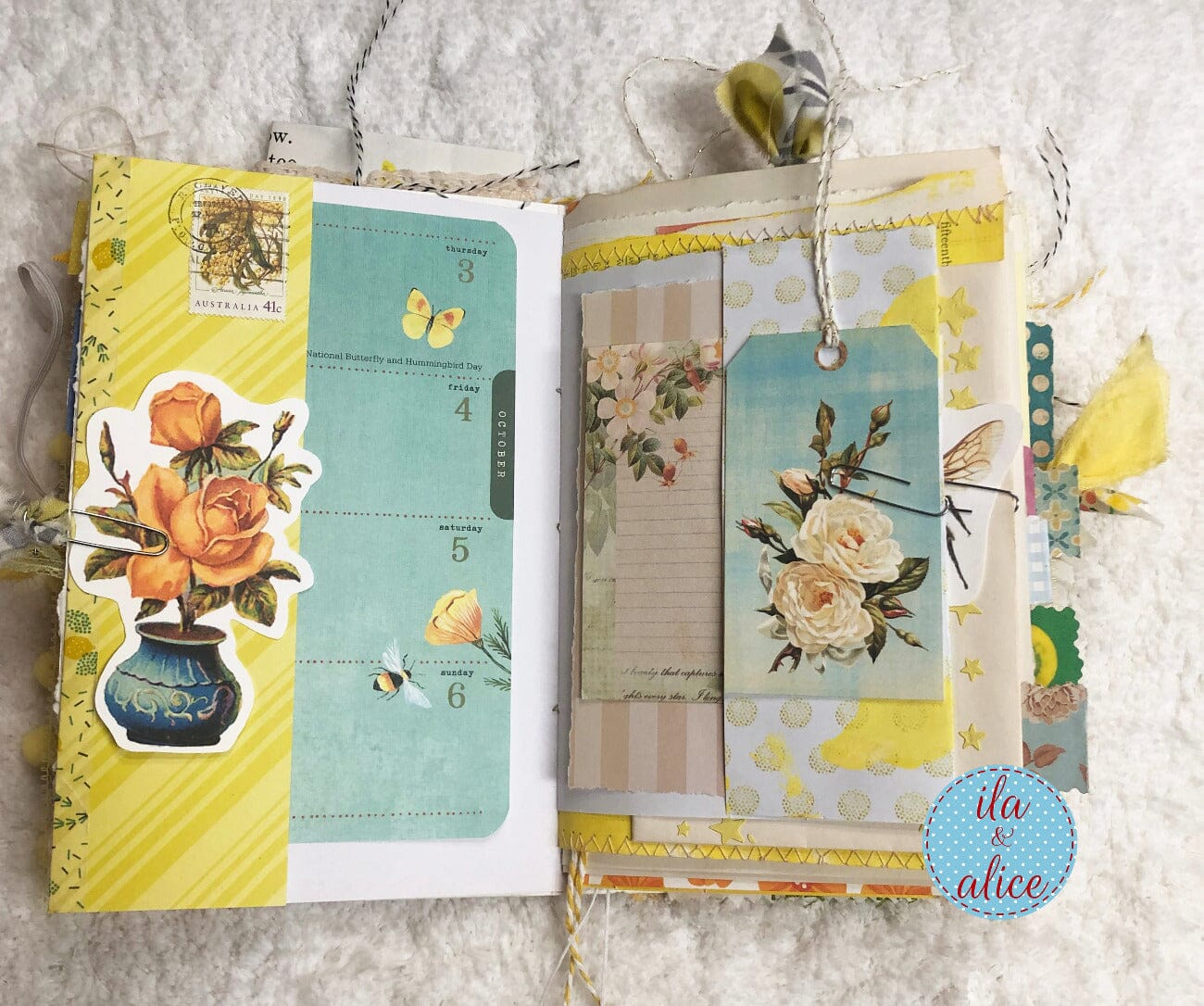 BIG Chunky Yellow Themed Junk Journal (from YouTube) Journal ila & alice 